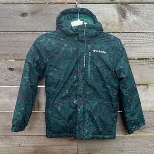Columbia Boys Winter Jacket Forest Green Pattern